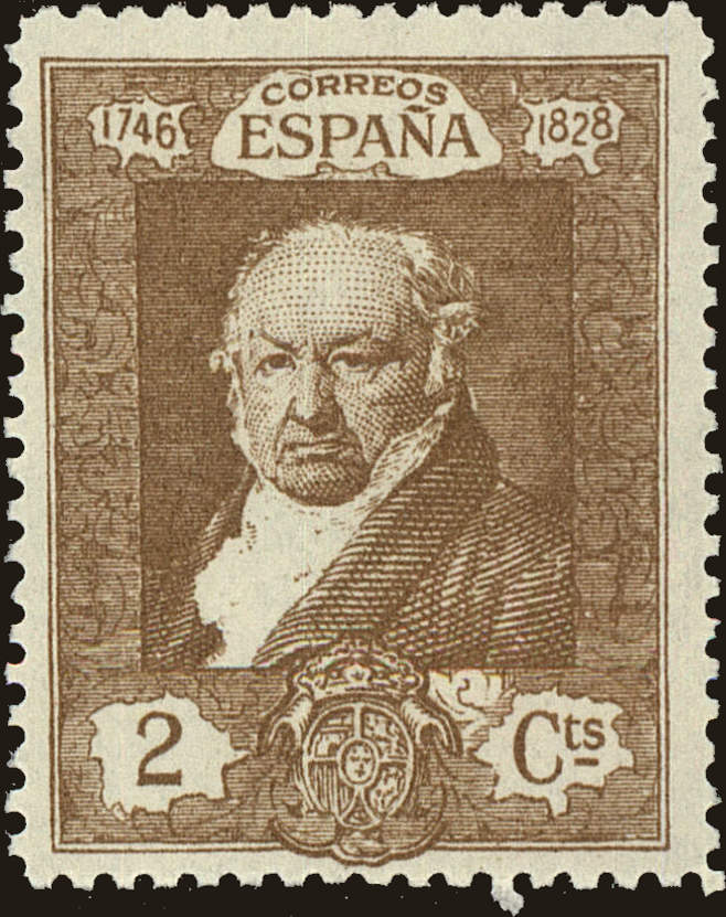 Front view of Spain 387 collectors stamp