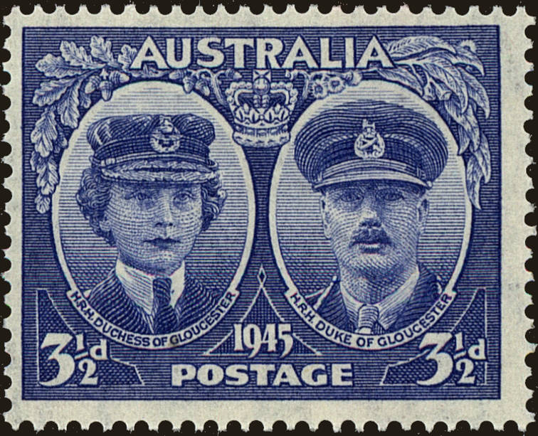 Front view of Australia 198 collectors stamp