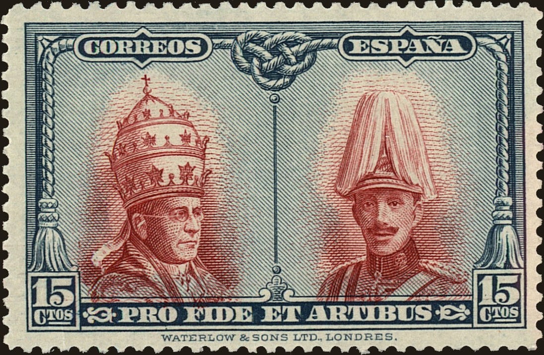 Front view of Spain B96 collectors stamp