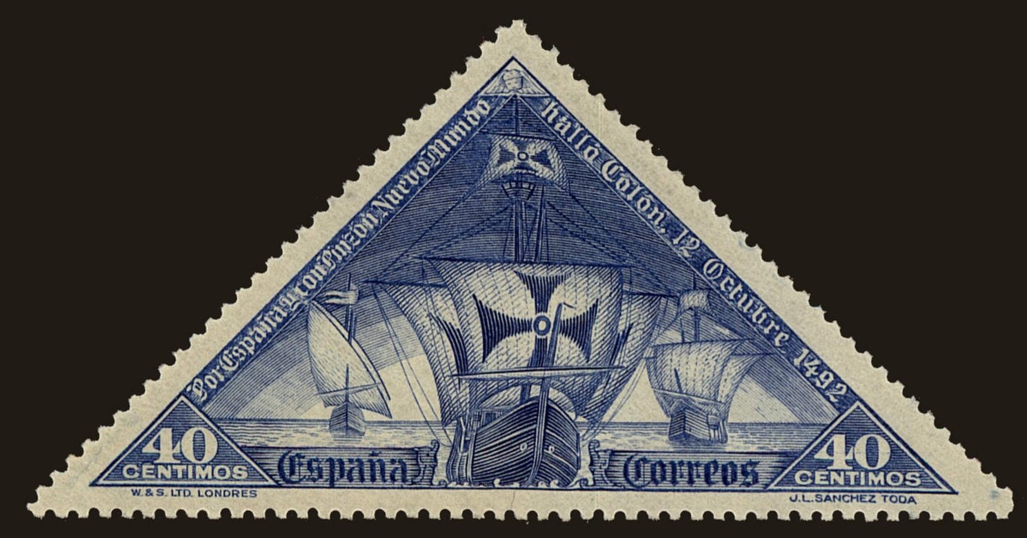 Front view of Spain 428 collectors stamp