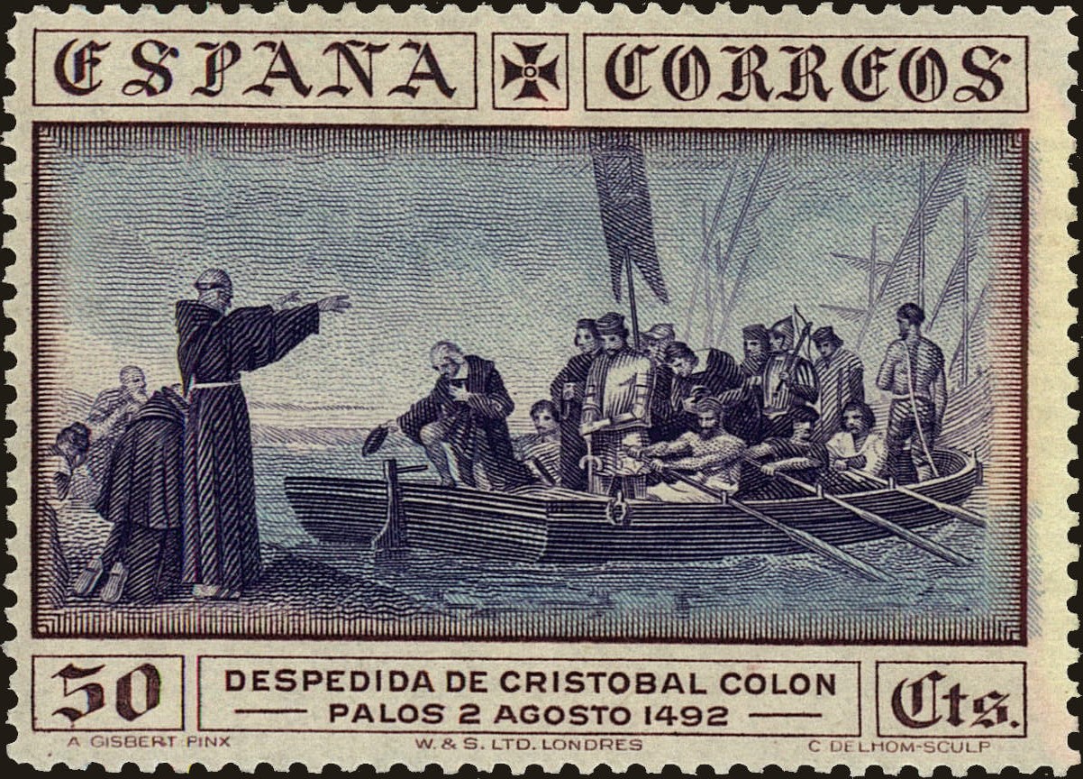 Front view of Spain 429 collectors stamp