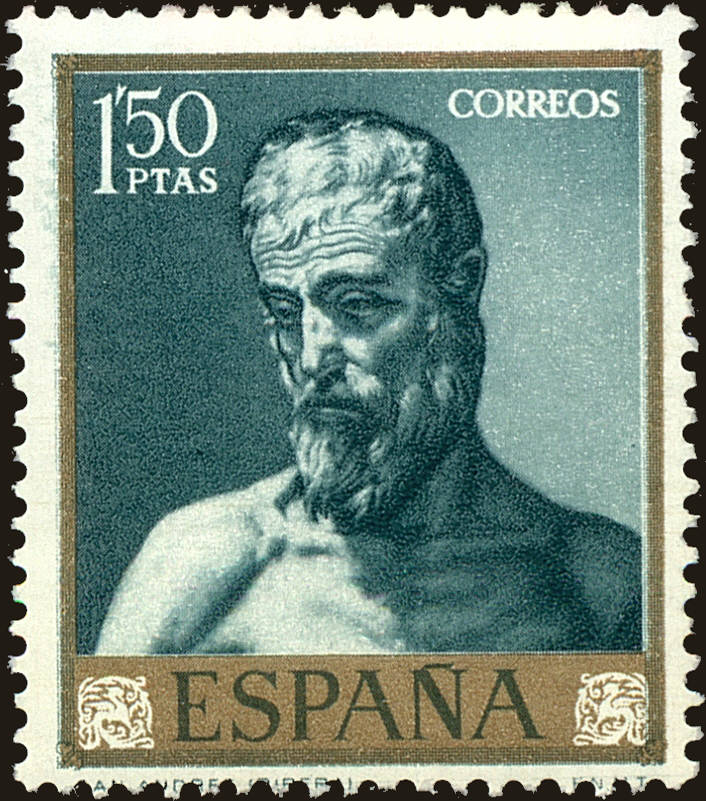 Front view of Spain 1164 collectors stamp