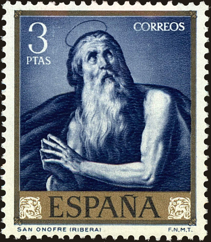 Front view of Spain 1166 collectors stamp