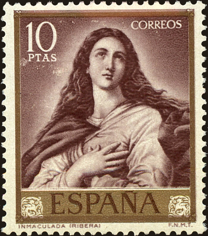 Front view of Spain 1168 collectors stamp