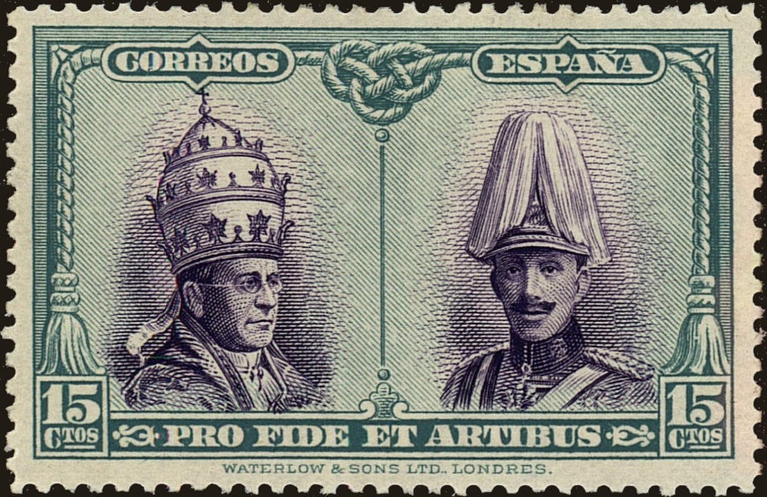 Front view of Spain B80 collectors stamp