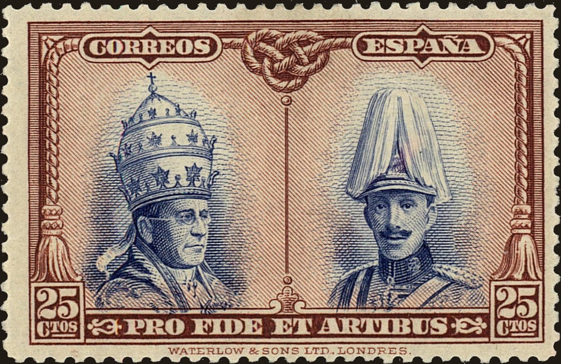 Front view of Spain B97 collectors stamp