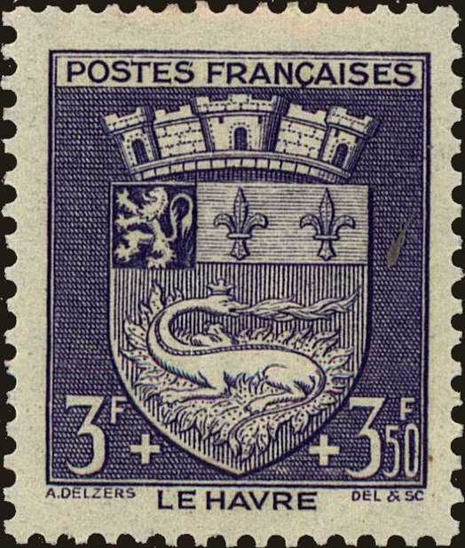 Front view of France B143 collectors stamp