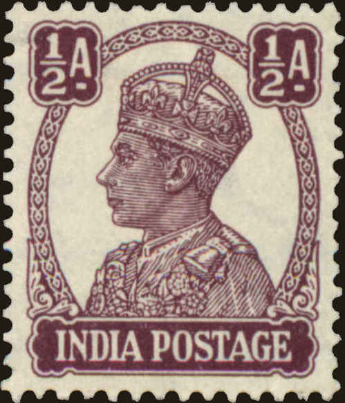 Front view of India 169 collectors stamp