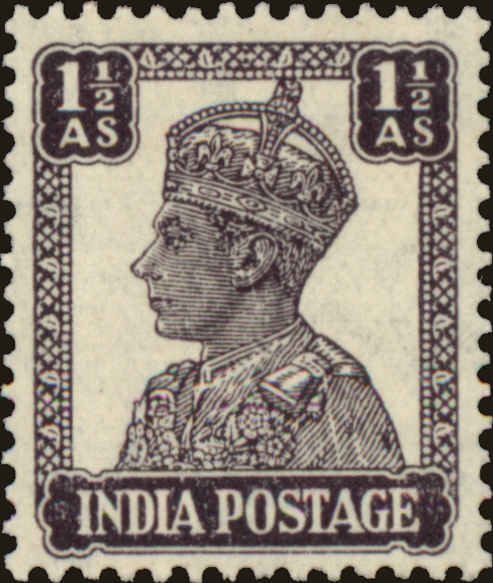 Front view of India 172A collectors stamp