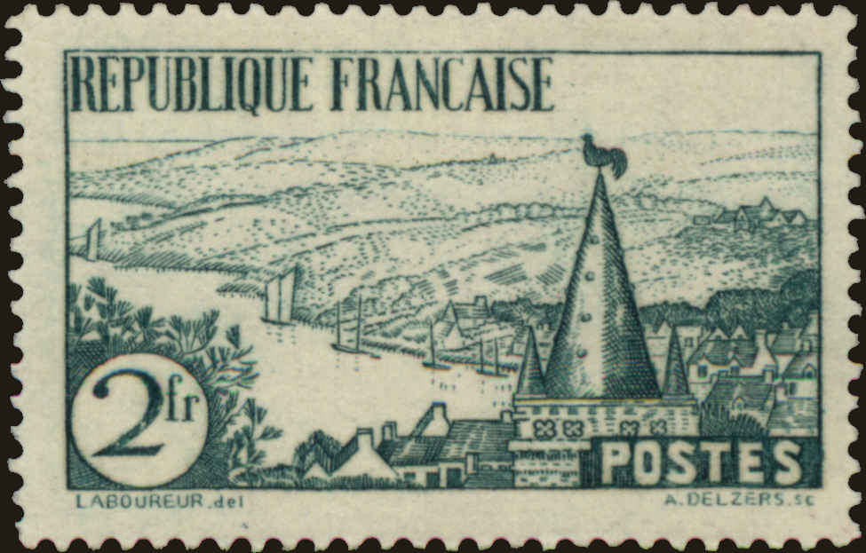Front view of France 299 collectors stamp