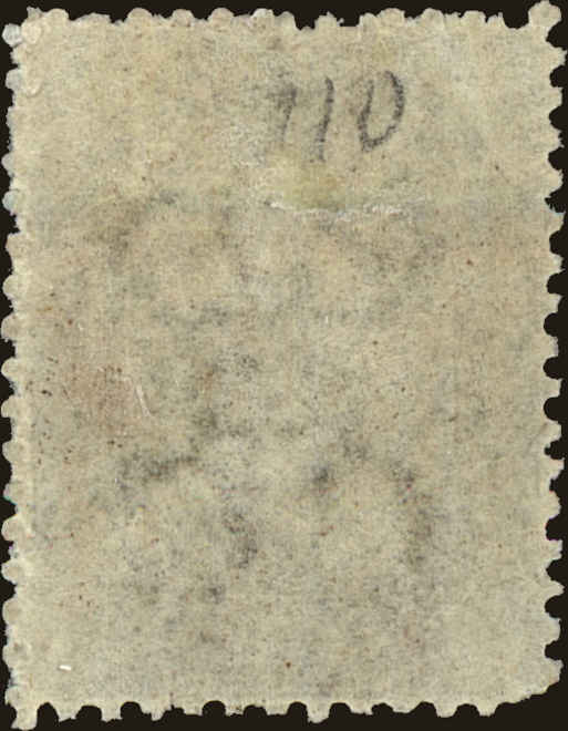 Back view of Ceylon Scott #55 stamp
