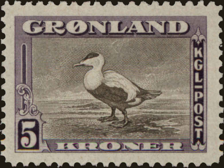 Front view of Greenland 18 collectors stamp