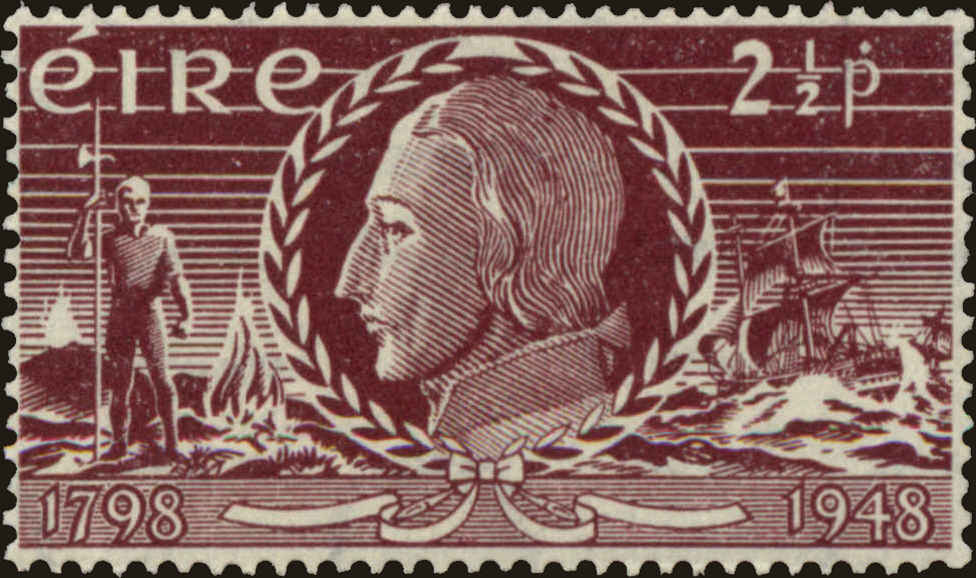 Front view of Ireland 135 collectors stamp