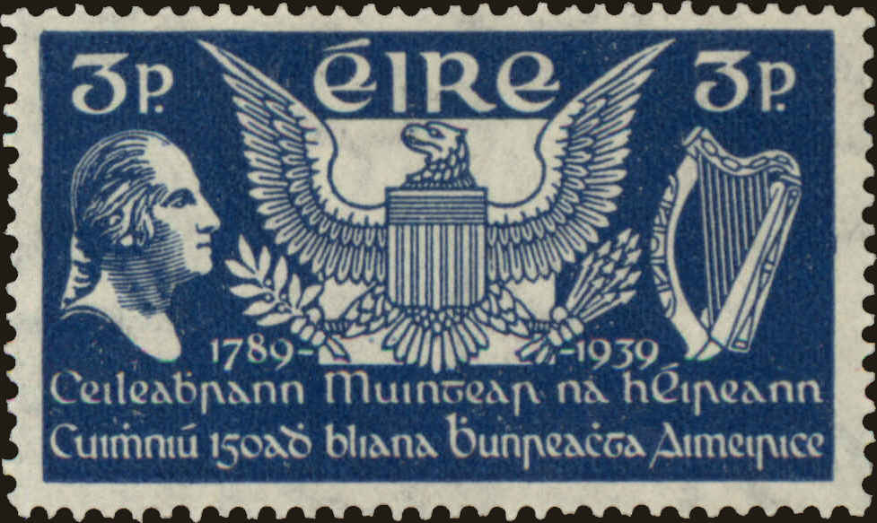 Front view of Ireland 104 collectors stamp
