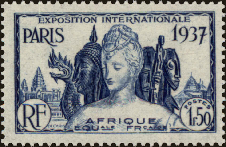 Front view of French Equatorial Africa 32 collectors stamp