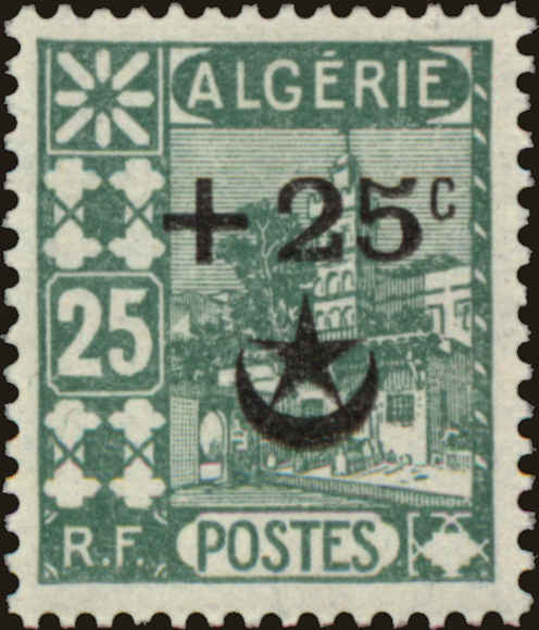 Front view of Algeria B5 collectors stamp