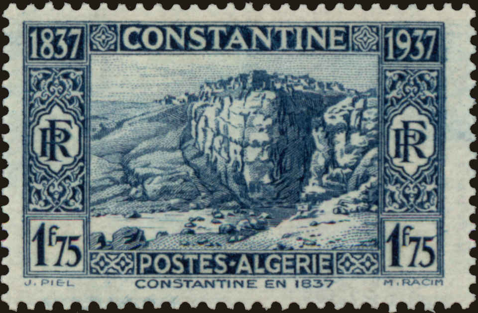 Front view of Algeria 115 collectors stamp