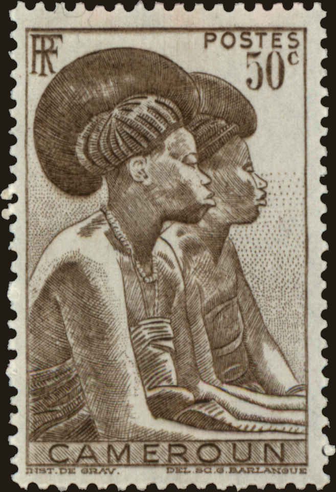 Front view of Cameroun (French) 307 collectors stamp