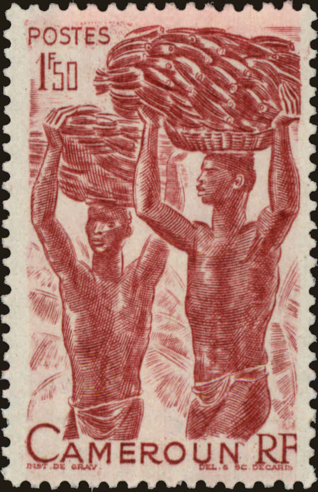 Front view of Cameroun (French) 312 collectors stamp