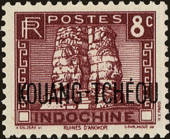 Front view of Kwangchowan 115 collectors stamp