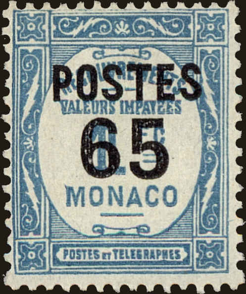 Front view of Monaco 139 collectors stamp