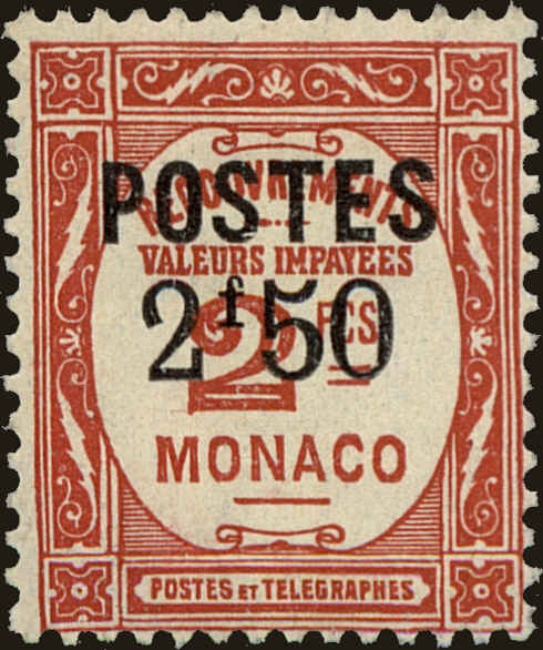 Front view of Monaco 144 collectors stamp