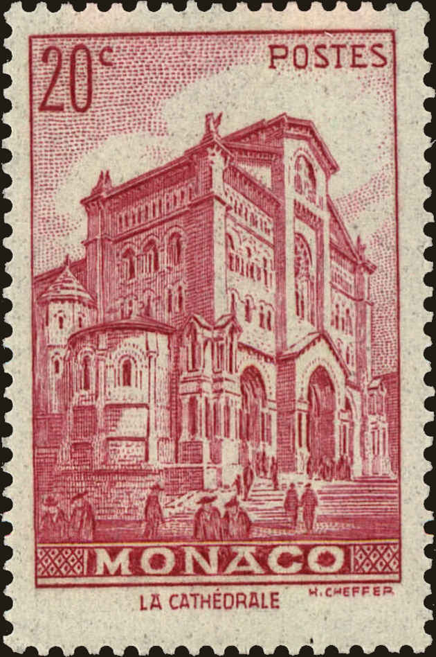 Front view of Monaco 160 collectors stamp