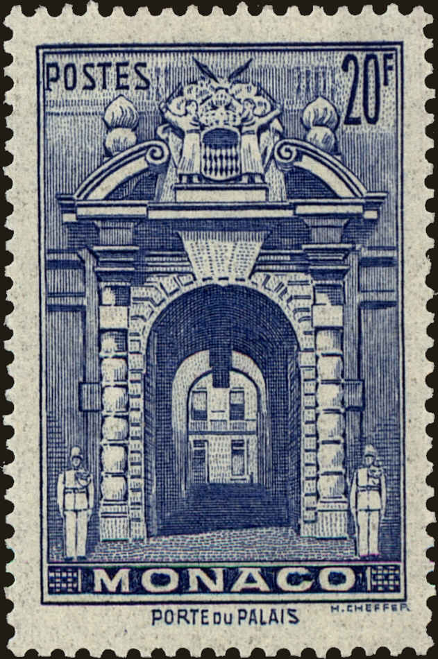 Front view of Monaco 175 collectors stamp