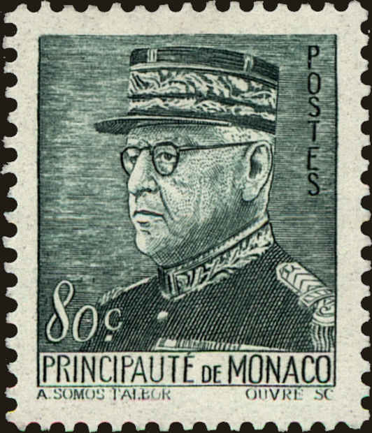 Front view of Monaco 183 collectors stamp