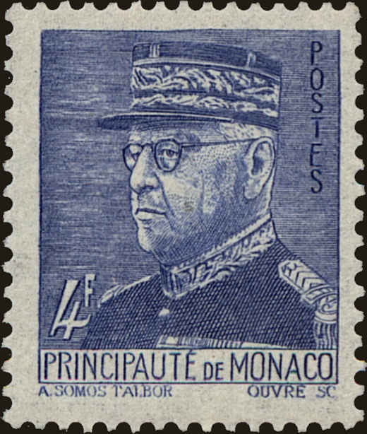 Front view of Monaco 190 collectors stamp