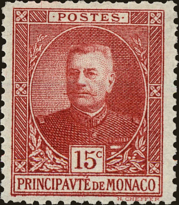 Front view of Monaco 51 collectors stamp