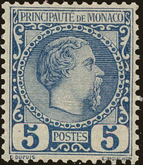 Front view of Monaco 3 collectors stamp