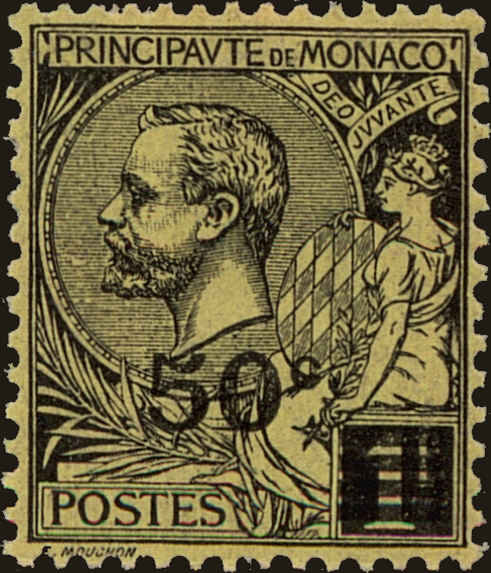 Front view of Monaco 35 collectors stamp