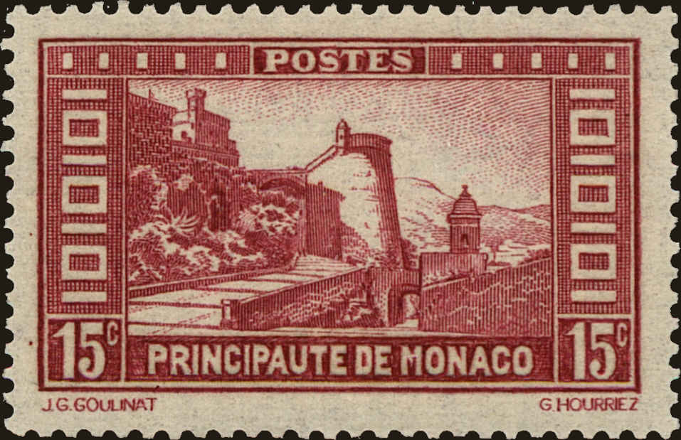 Front view of Monaco 110 collectors stamp