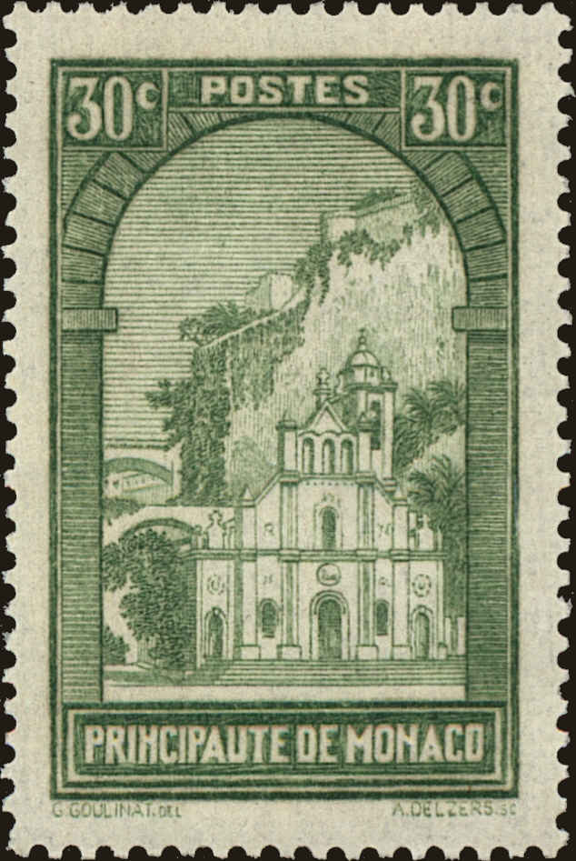 Front view of Monaco 113 collectors stamp