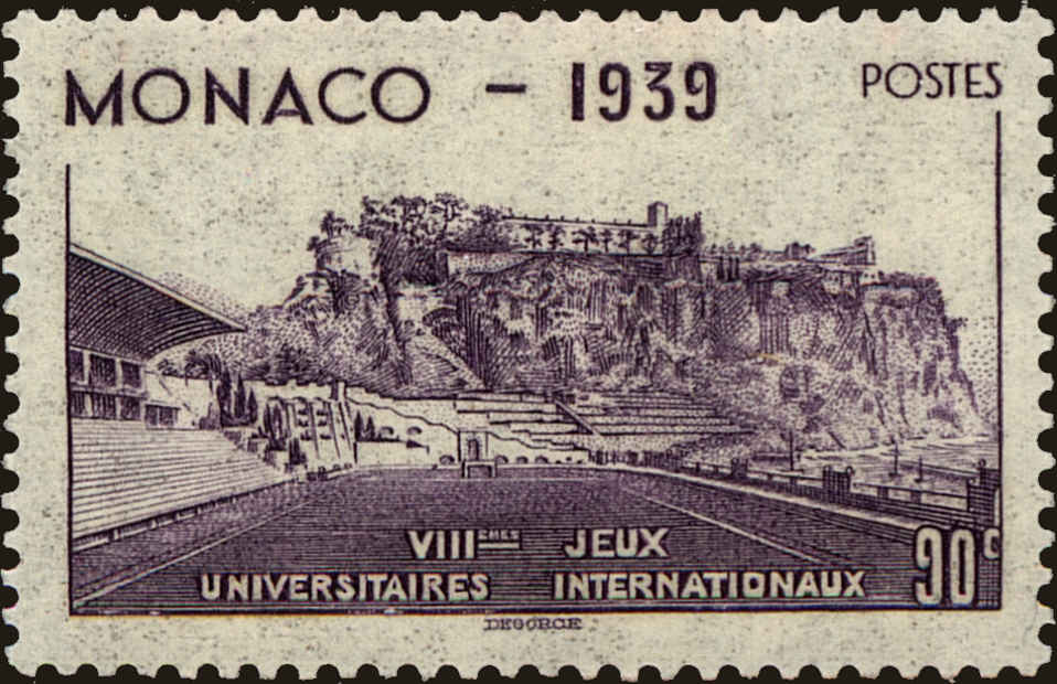 Front view of Monaco 179 collectors stamp