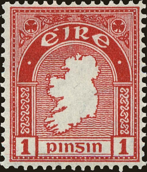 Front view of Ireland 107 collectors stamp
