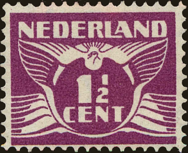 Front view of Netherlands 166 collectors stamp