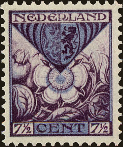 Front view of Netherlands B10 collectors stamp