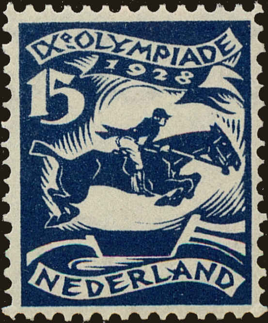 Front view of Netherlands B31 collectors stamp