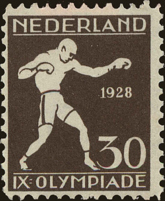 Front view of Netherlands B32 collectors stamp