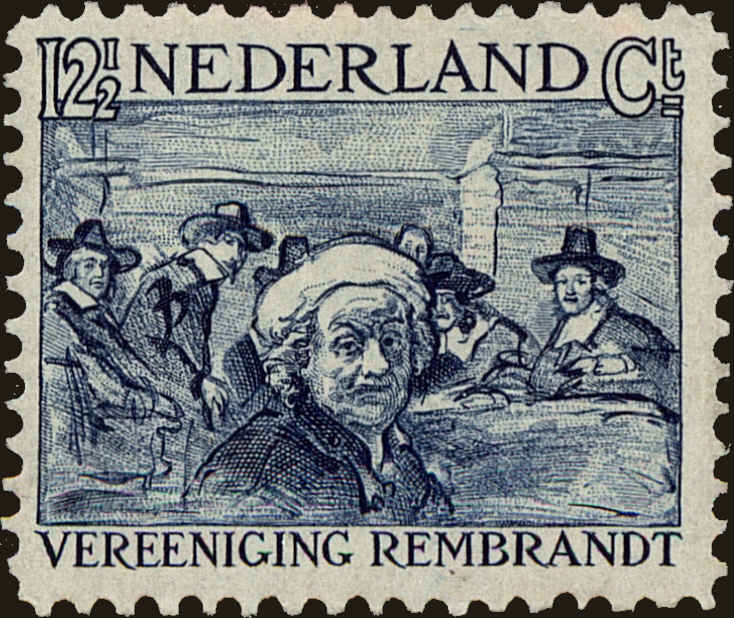 Front view of Netherlands B43 collectors stamp