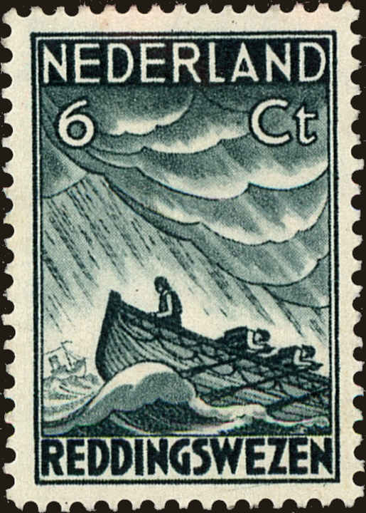 Front view of Netherlands B64 collectors stamp