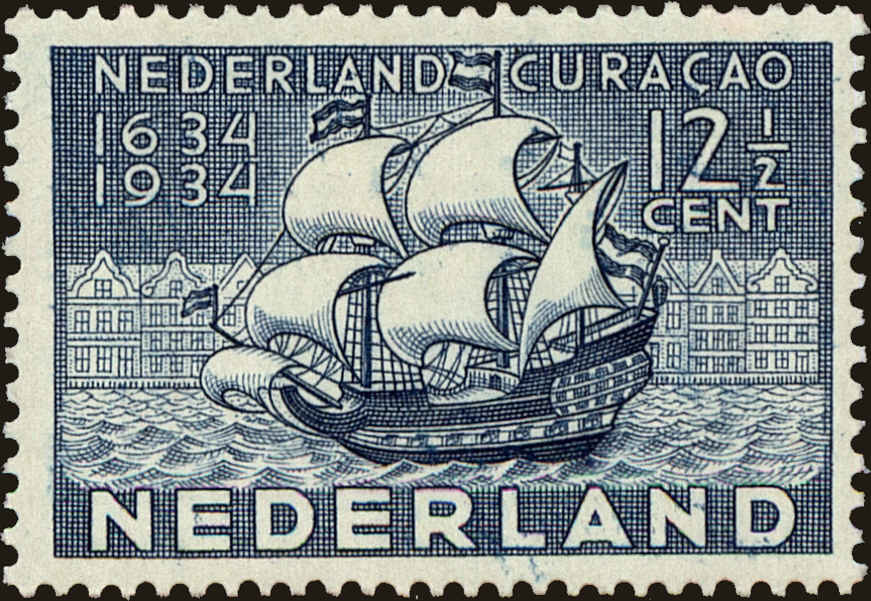 Front view of Netherlands 203 collectors stamp