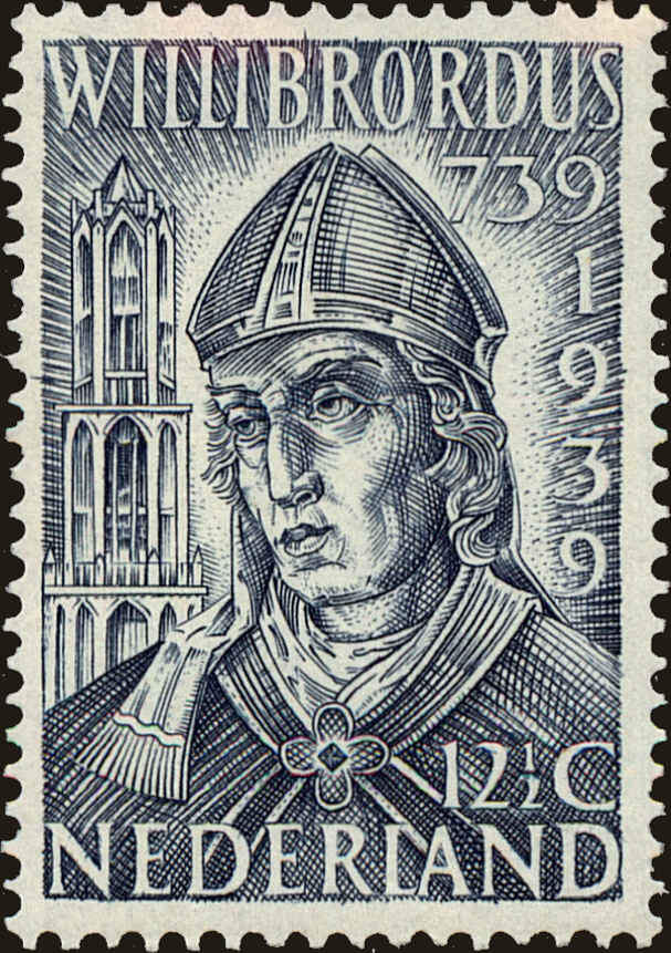 Front view of Netherlands 213 collectors stamp