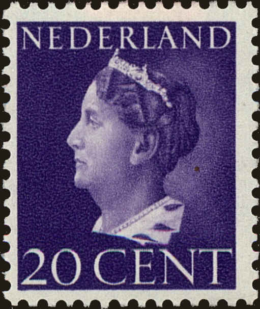 Front view of Netherlands 221 collectors stamp