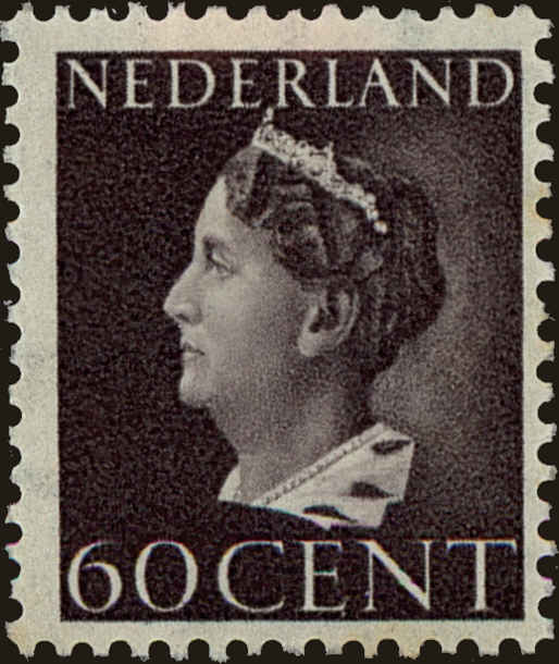 Front view of Netherlands 225B collectors stamp