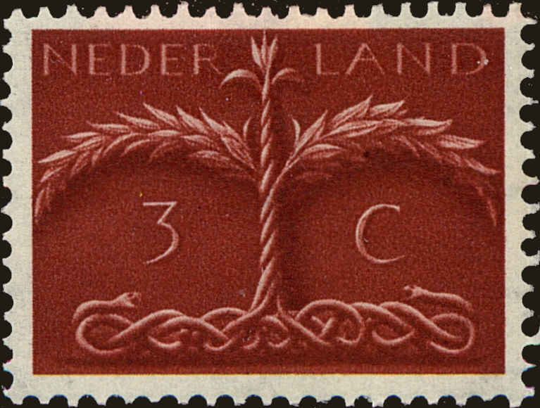 Front view of Netherlands 249 collectors stamp
