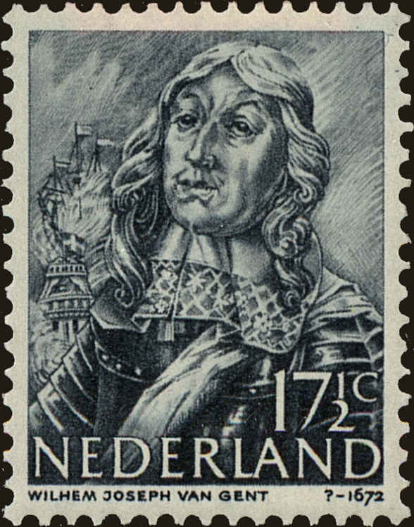 Front view of Netherlands 256 collectors stamp