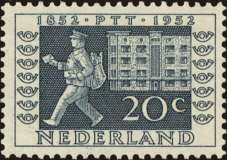 Front view of Netherlands 335 collectors stamp